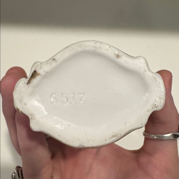 Vintage Decorative Porcelain Bud Vase - Citizens National Bank 24k Gold Accents - Picture 5 of 5